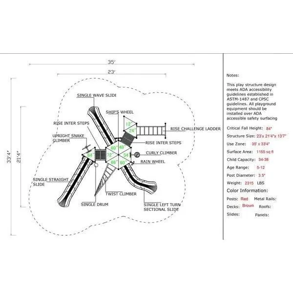 CSPD-1615 | Commercial Playground Equipment