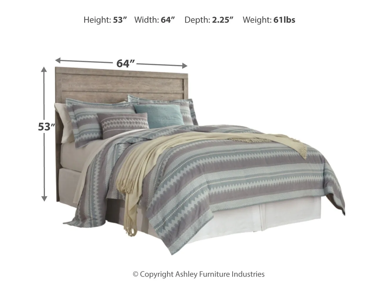 Culverbach Queen/Full Panel Headboard Bed with Mirrored Dresser and 2 Nightstands