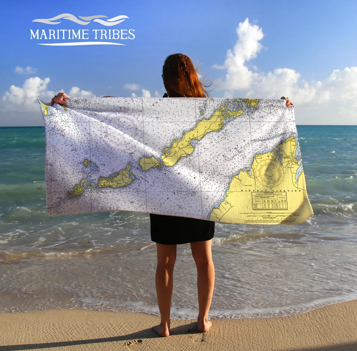 Cuttyhunk, MA Vintage Nautical Chart Quick Dry Towel