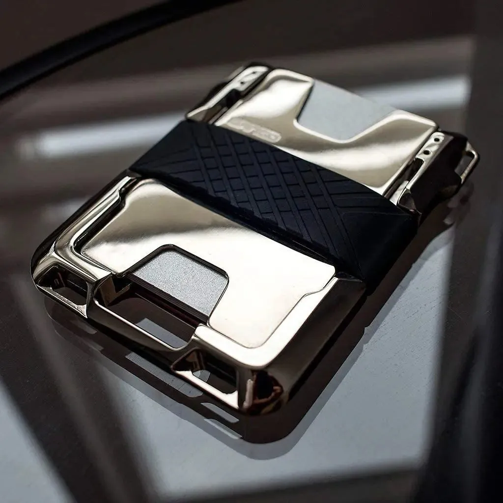 Dango M2 Maverick Wallet - Nickel-Plated CNC-Machined Aluminum, RFID Blocking, Made in USA