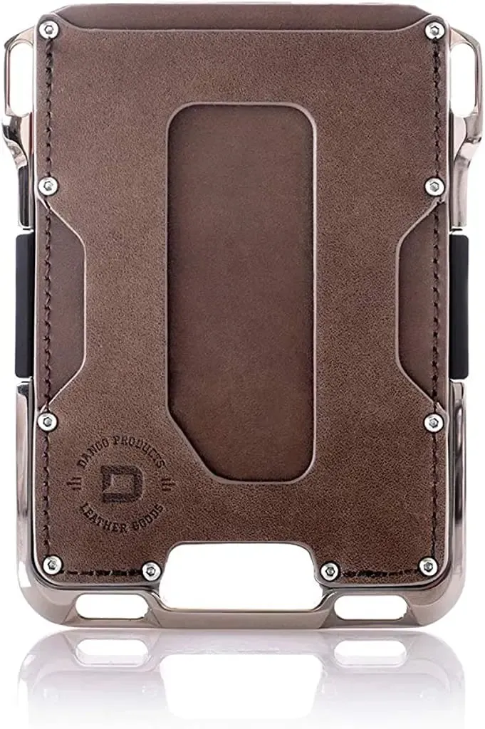 Dango M2 Maverick Wallet - Nickel-Plated CNC-Machined Aluminum, RFID Blocking, Made in USA