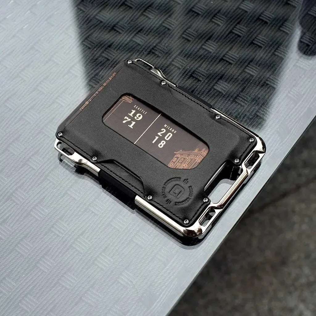 Dango M2 Maverick Wallet - Nickel-Plated CNC-Machined Aluminum, RFID Blocking, Made in USA