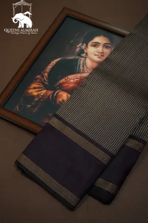 DARK CHOCOLATE PURE KANCHIVARAM SILK SAREE