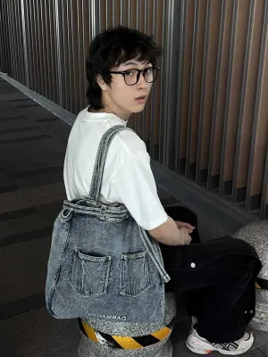 Denim-Style Fashion Canvas Bag