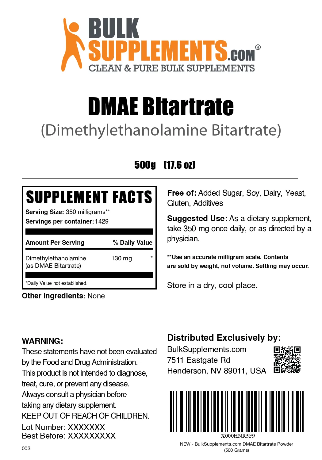 DMAE-Bitartrate Powder