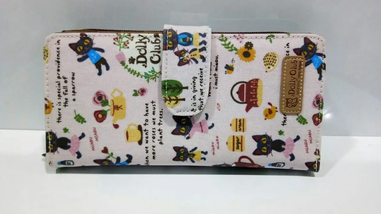 DOLLY CLUB / Fold & Snap Long Wallet / X12P