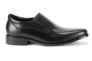 Easton - Regal Men's Dress Black Leather Slip On Shoe Bike Toe Thick Elegant Rubber Sole