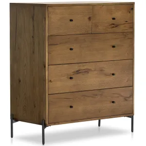 Eaton 5 Drawer Dresser, Amber Oak