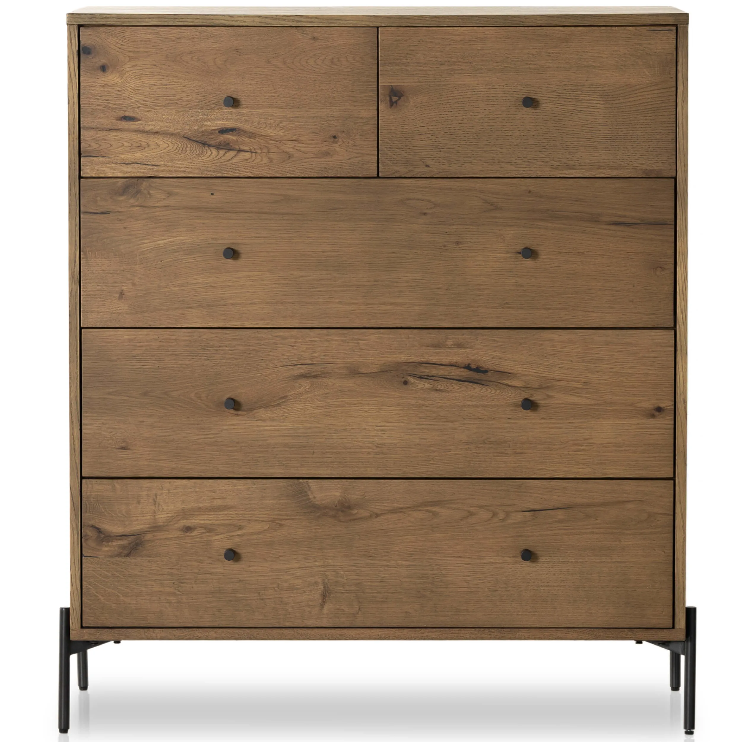 Eaton 5 Drawer Dresser, Amber Oak