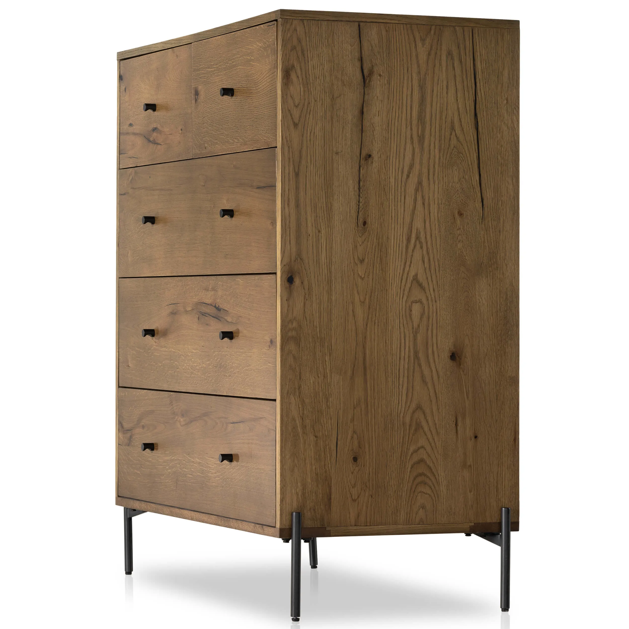 Eaton 5 Drawer Dresser, Amber Oak