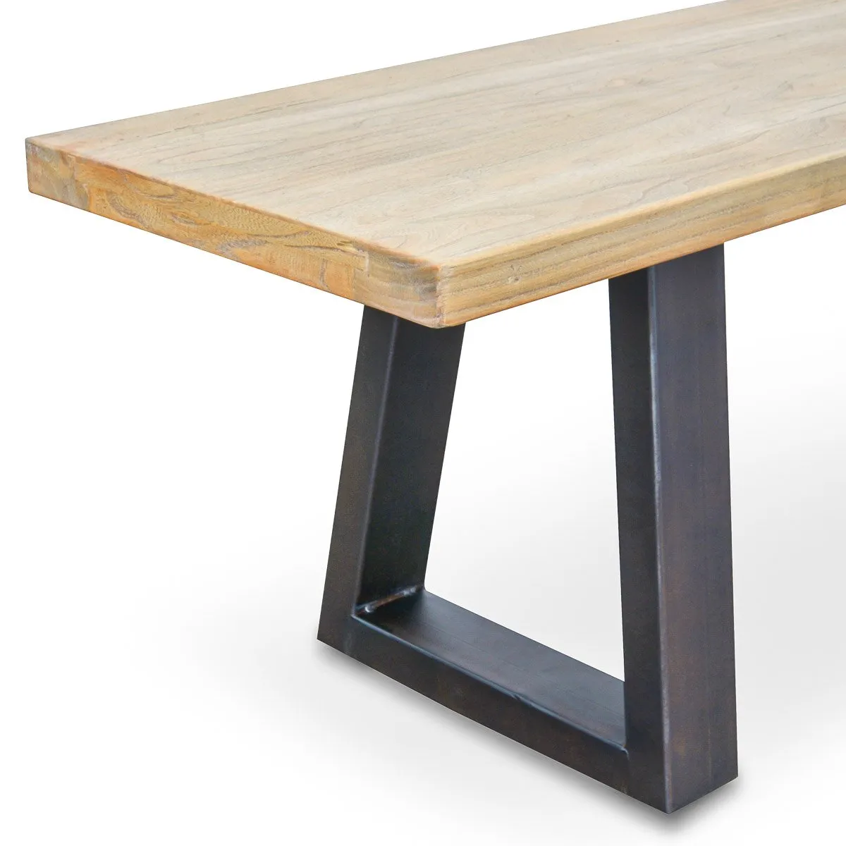 Edwin 2m Reclaimed Elm Wood Bench - Natural
