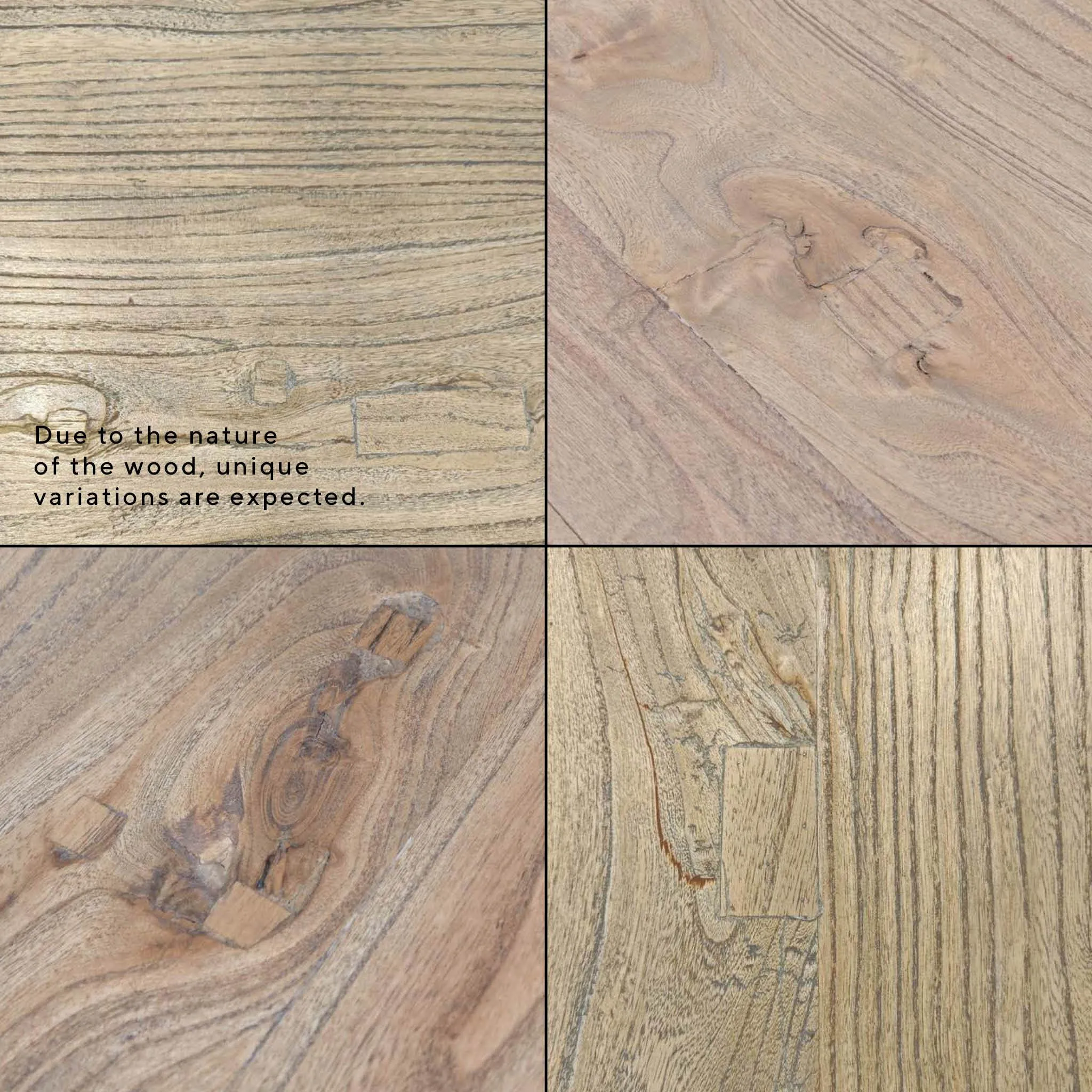 Edwin 2m Reclaimed Elm Wood Bench - Natural