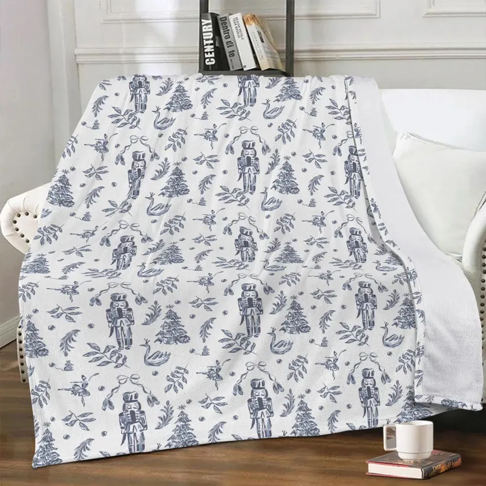 Elegant Nutcracker Christmas Blanket