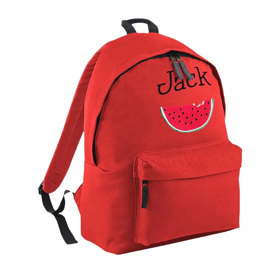 Embroidered Rucksack - Watermelon