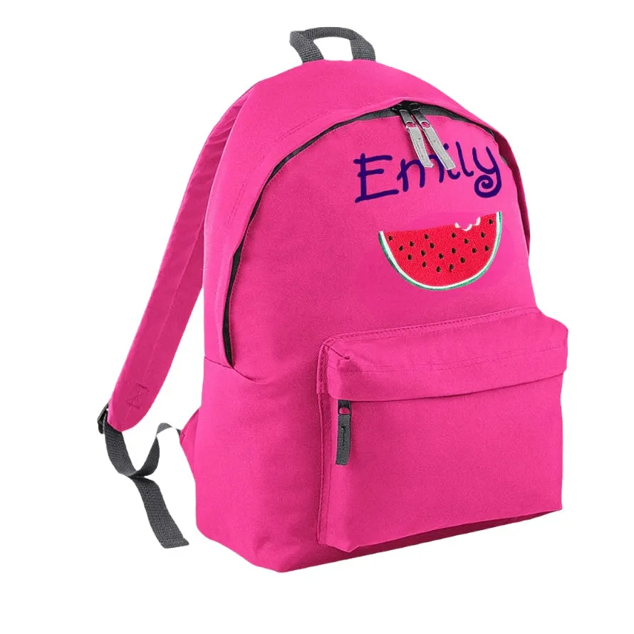 Embroidered Rucksack - Watermelon