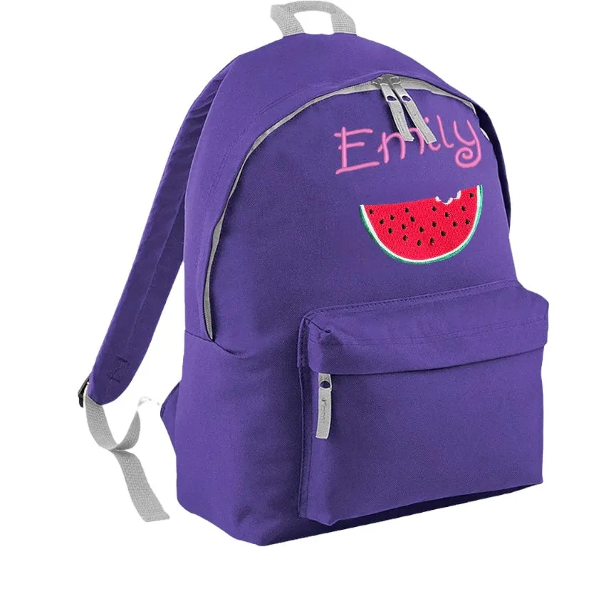 Embroidered Rucksack - Watermelon