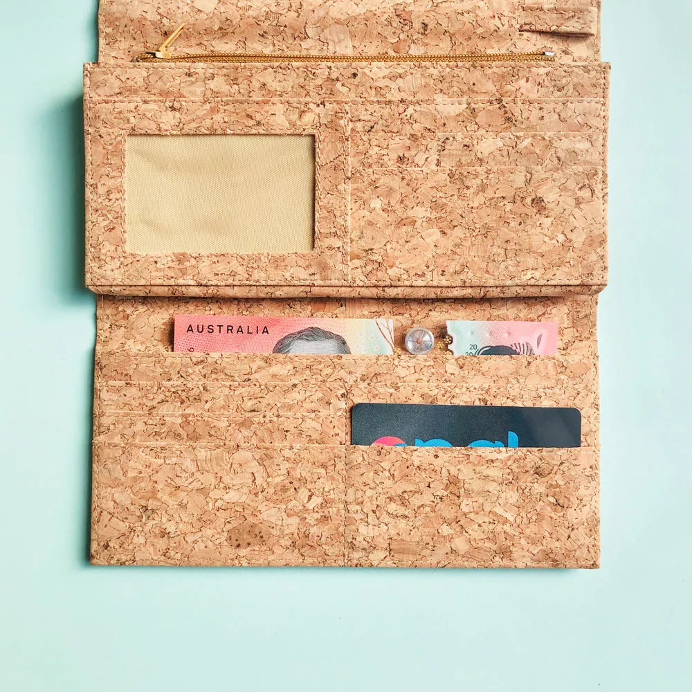 Emma Long Cork Wallet in Classic