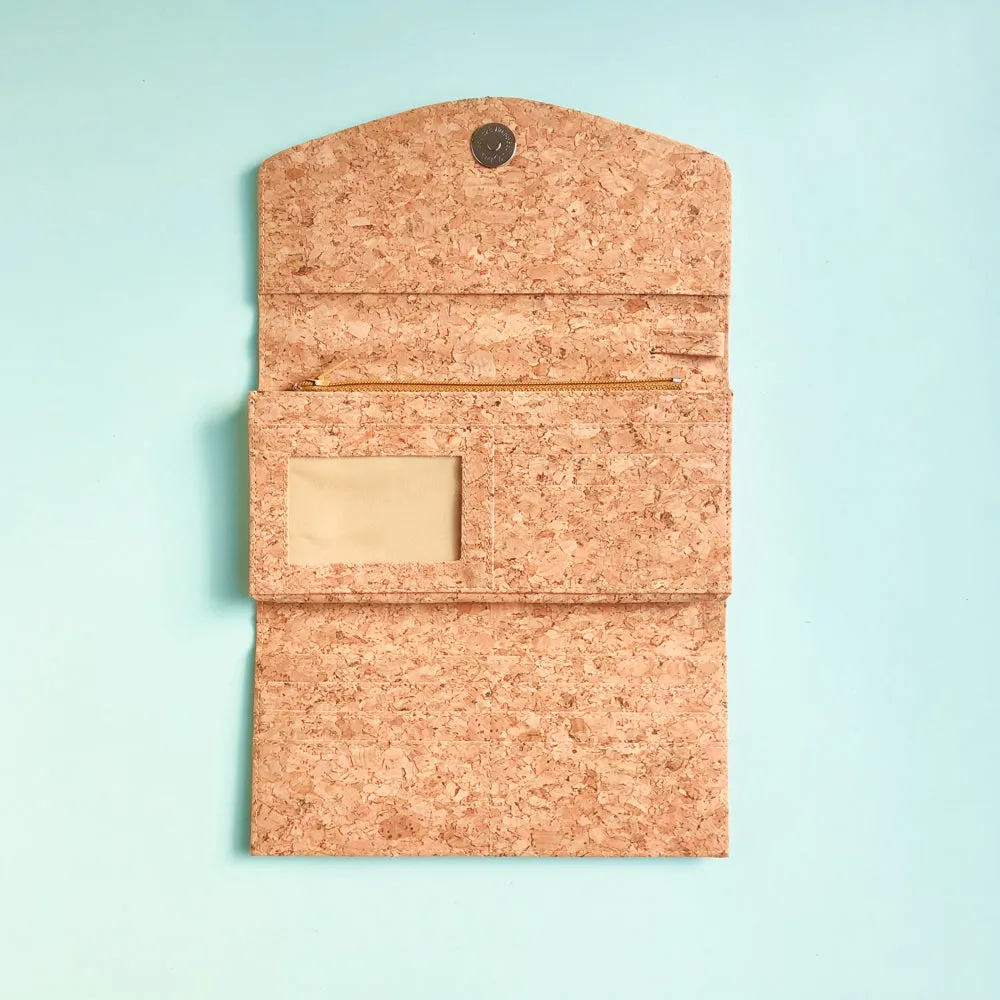 Emma Long Cork Wallet in Classic