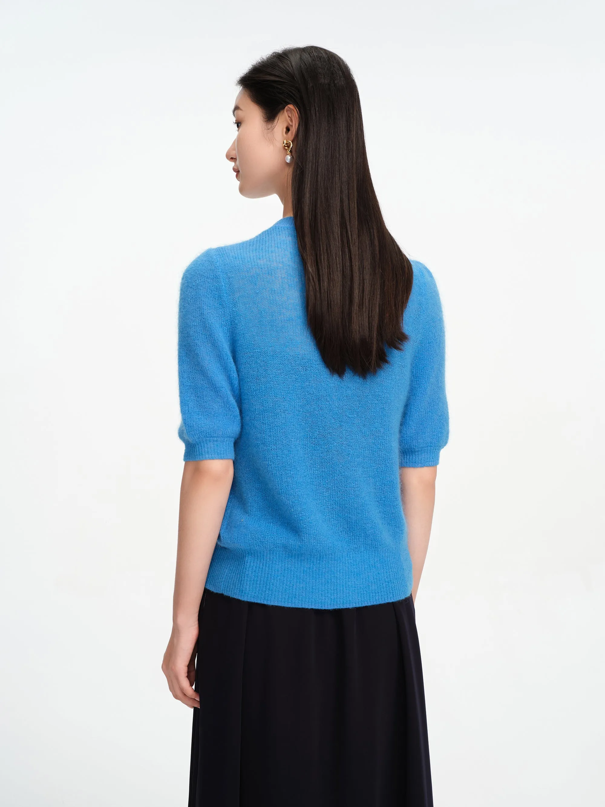 EP YAYING Short-seleves Knit Cardigan