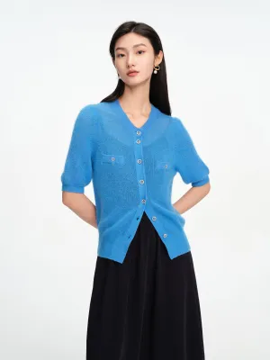 EP YAYING Short-seleves Knit Cardigan