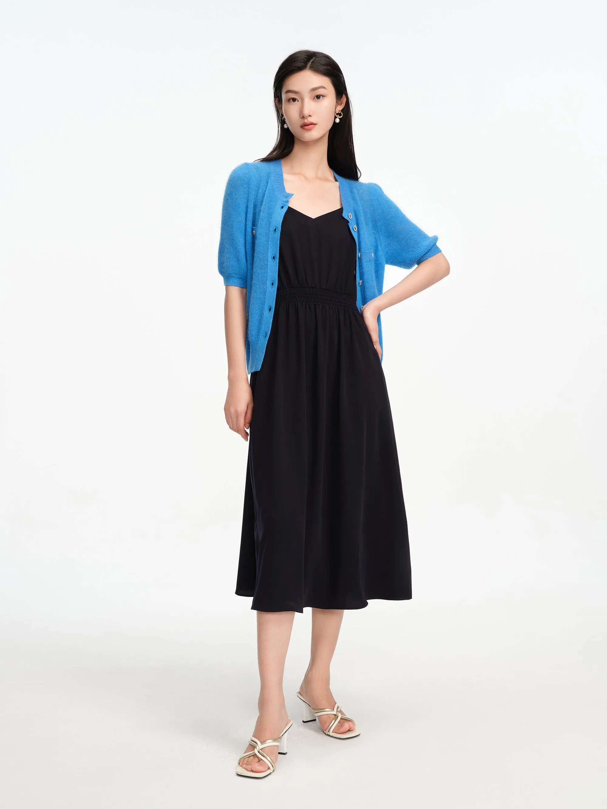 EP YAYING Short-seleves Knit Cardigan