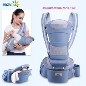 Ergonomic Baby Carrier Infant Baby Hipseat Carrier Front Facing Kangaroo