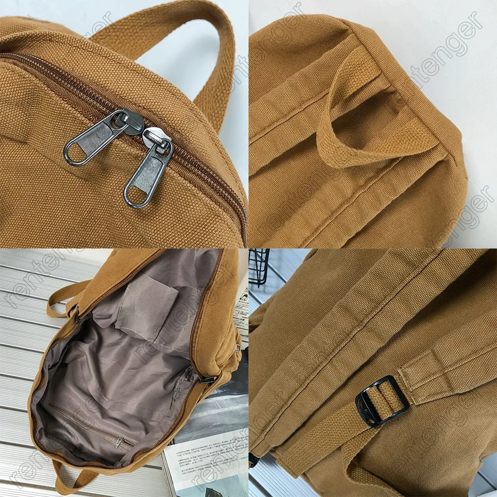 Fabric School Bag New Fashion College Student Vintage Backpack Canvas