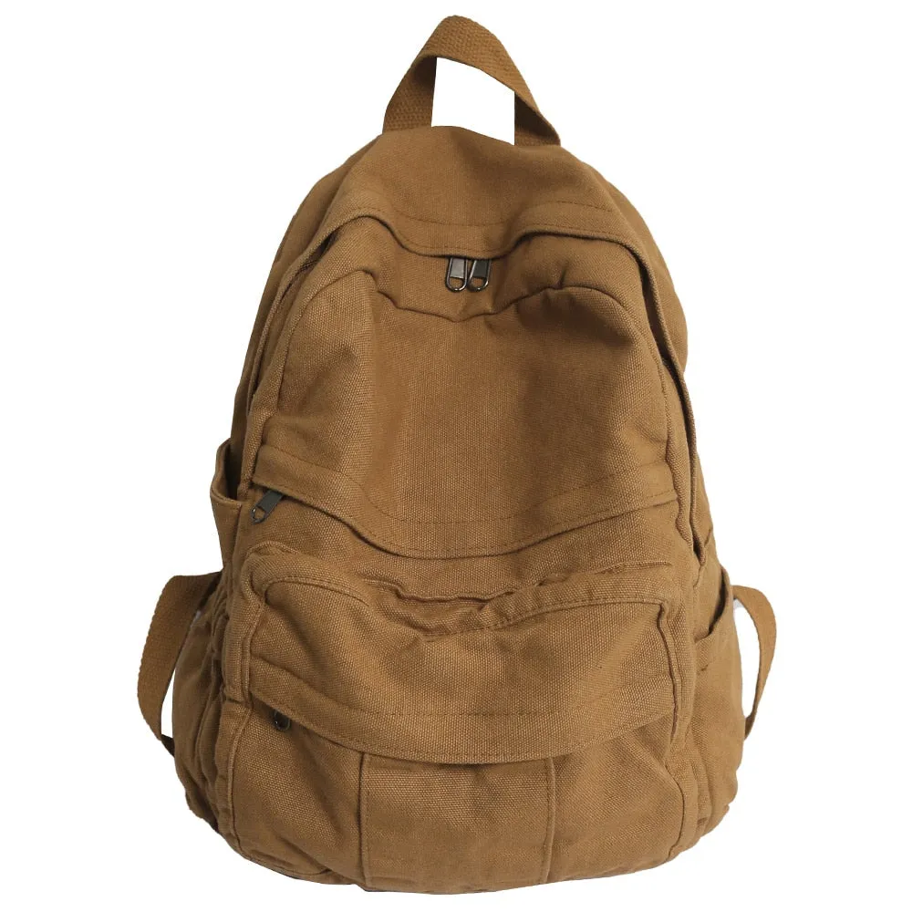 Fabric School Bag New Fashion College Student Vintage Backpack Canvas