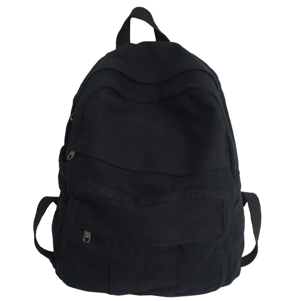 Fabric School Bag New Fashion College Student Vintage Backpack Canvas
