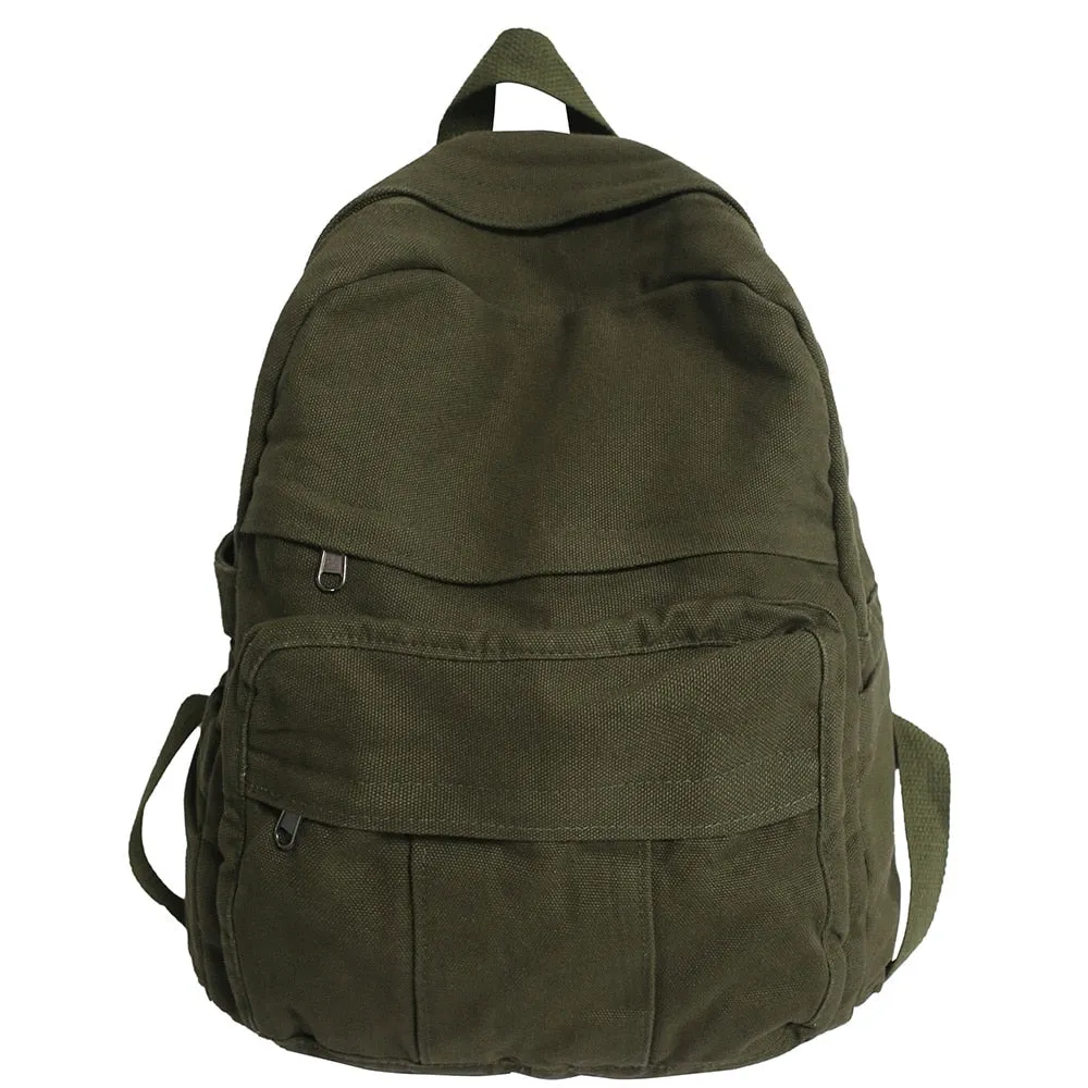 Fabric School Bag New Fashion College Student Vintage Backpack Canvas