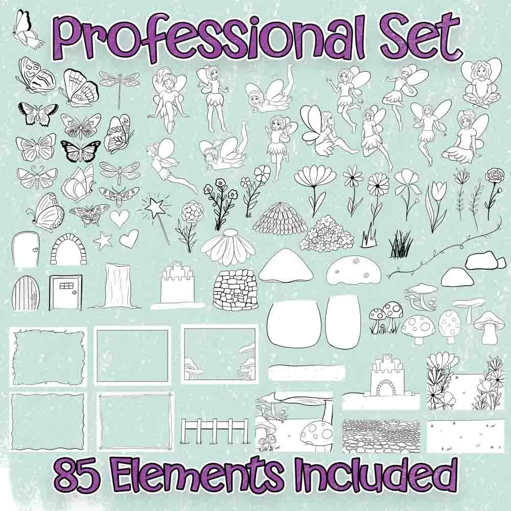Fairies and Butterflies Scene Creator Set