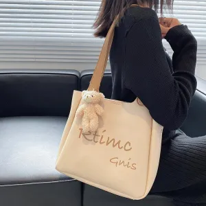 Faux Leather Tote Bag