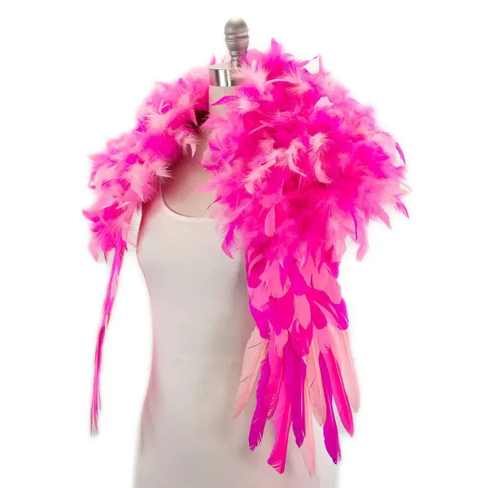 Feather Shrug - Flamingo Pink