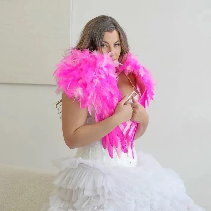 Feather Shrug - Flamingo Pink