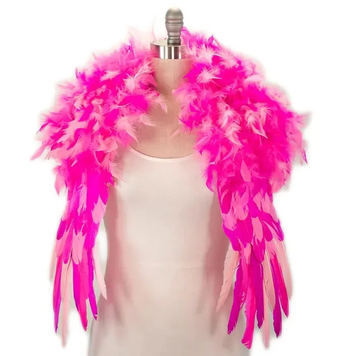 Feather Shrug - Flamingo Pink
