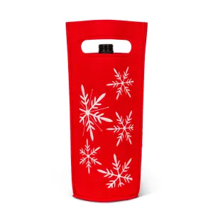 Felt Wine Bag Snowflakes