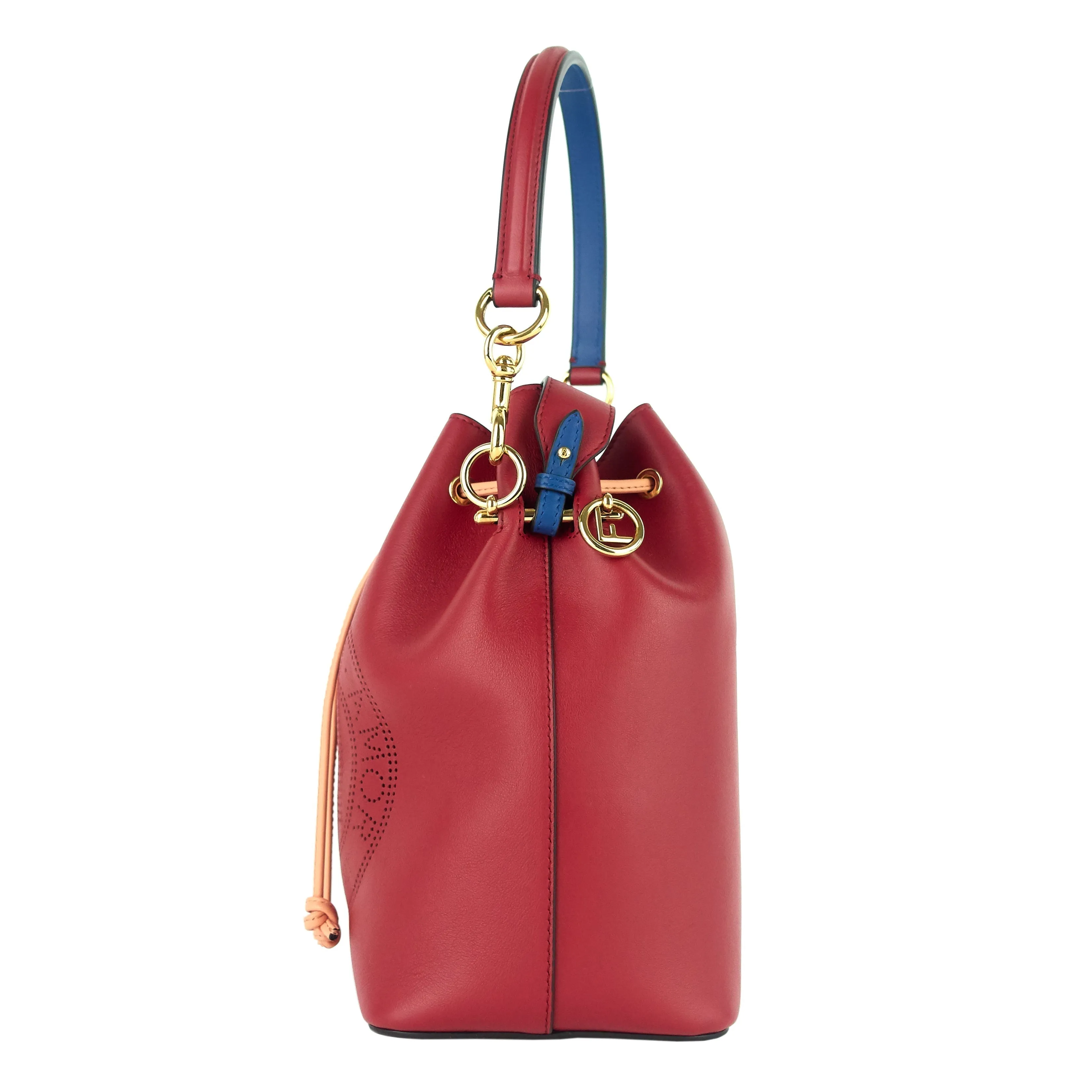 FENDI F is Fendi Perforated Mon Tresor Small Leather Bag