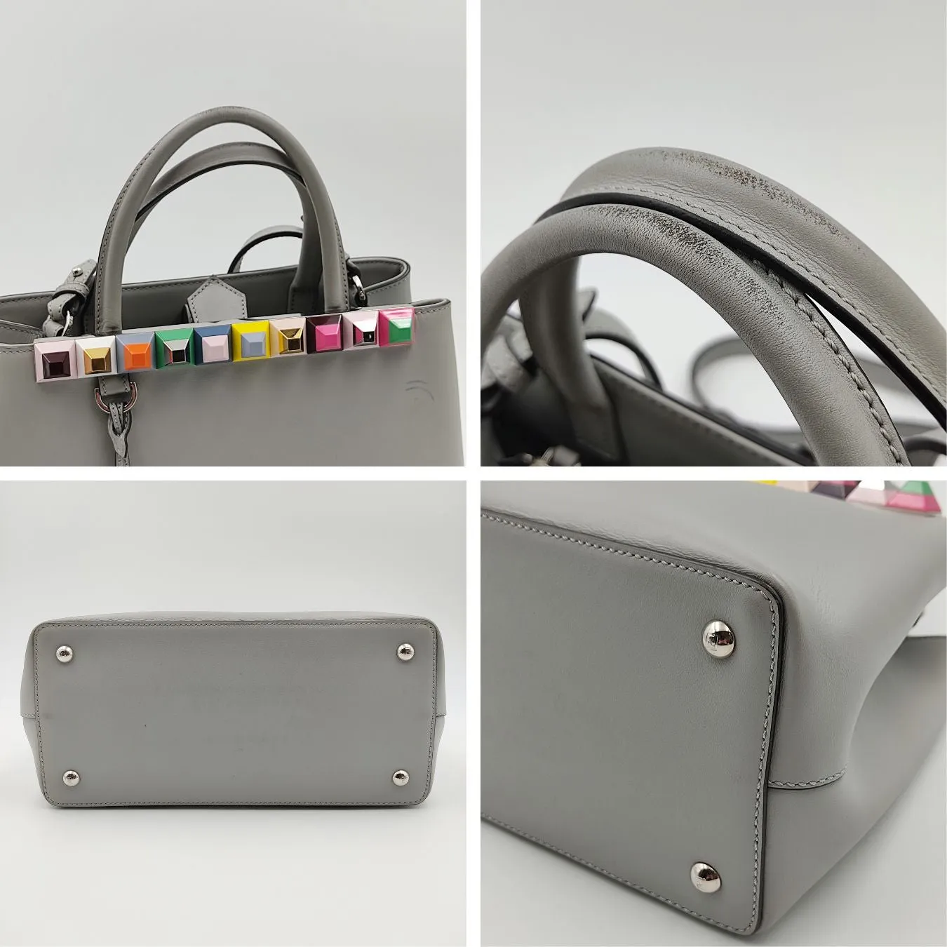 Fendi Fendi 2Jours shoulder bag in gray leather - '10s
