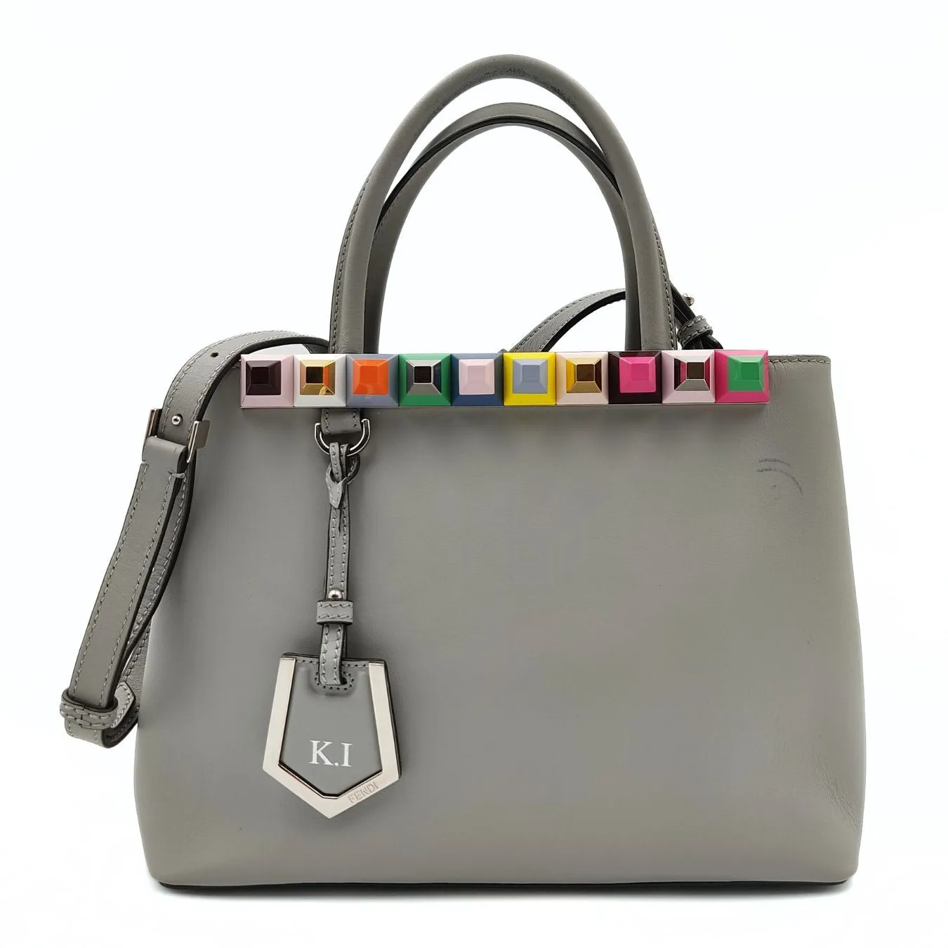 Fendi Fendi 2Jours shoulder bag in gray leather - '10s