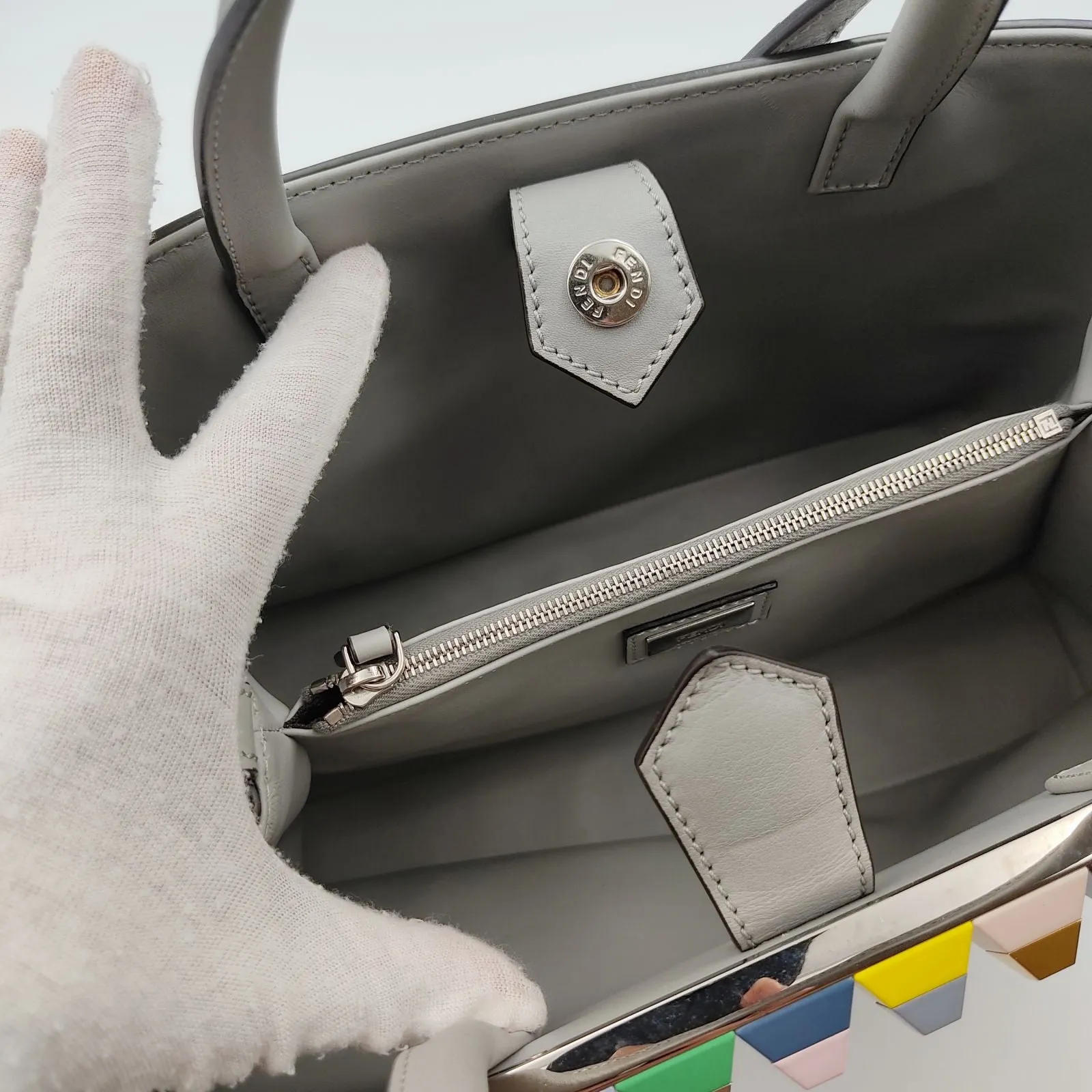 Fendi Fendi 2Jours shoulder bag in gray leather - '10s