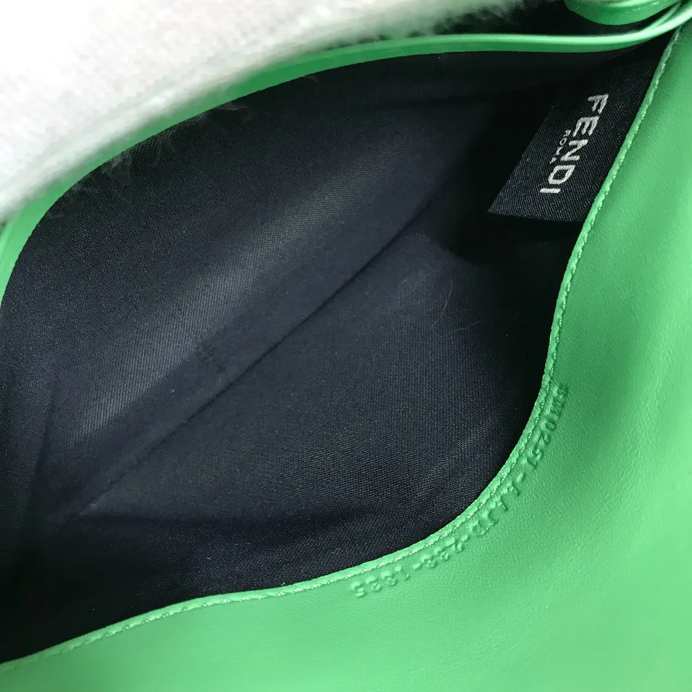 FENDI Long Wallet Purse 8M0251 leather green Baguette Continental Wallet Women Used