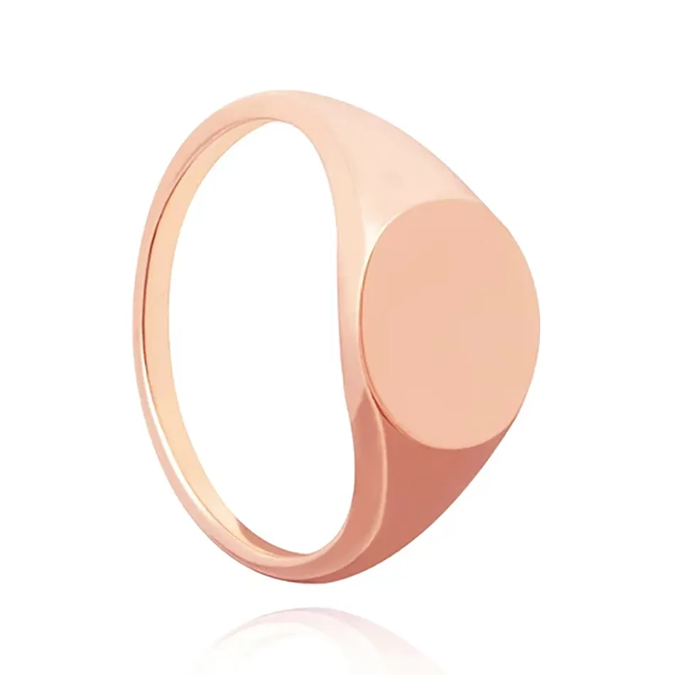 FJ0038 925 Sterling Silver Basic Large Signet Ring