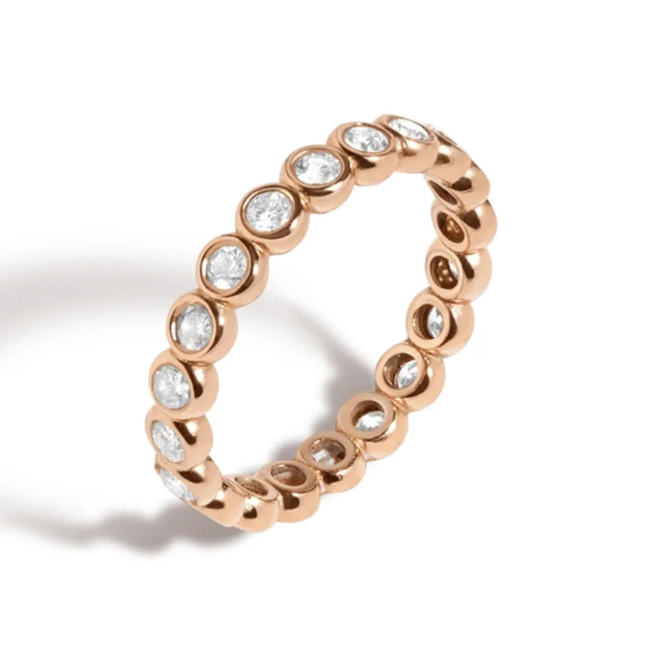 FJ0041 925 Sterling Silver Diamond Eternity Ring