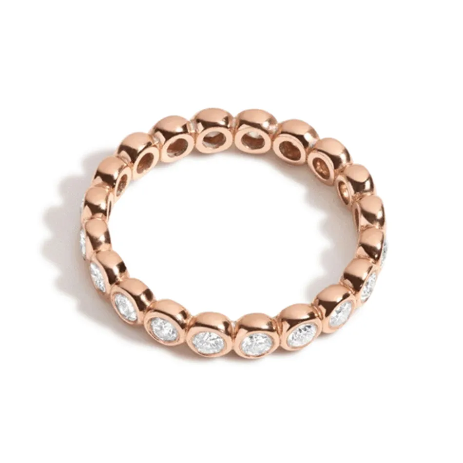 FJ0041 925 Sterling Silver Diamond Eternity Ring