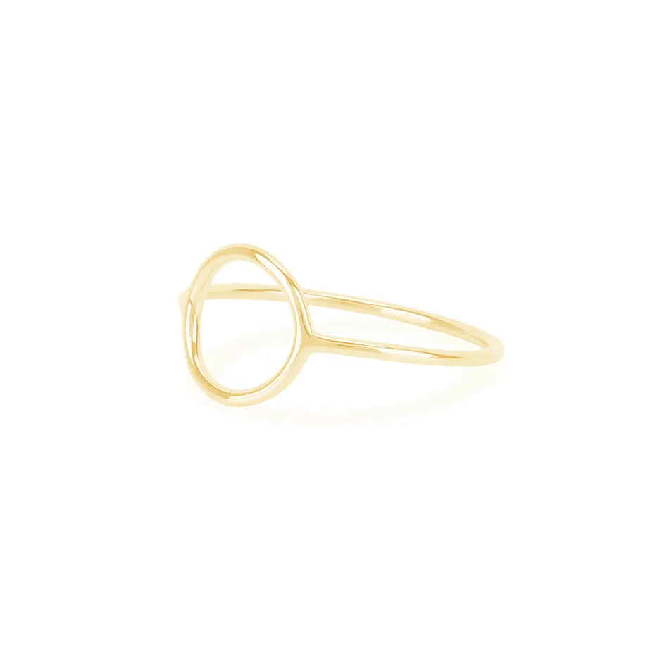 FJ0242 925 Sterling Silver Circle Ring