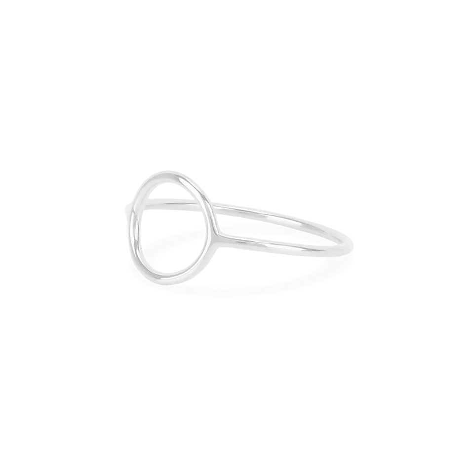 FJ0242 925 Sterling Silver Circle Ring