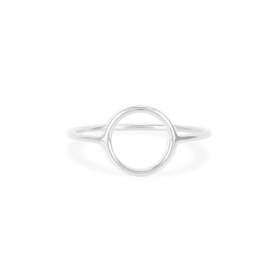 FJ0242 925 Sterling Silver Circle Ring