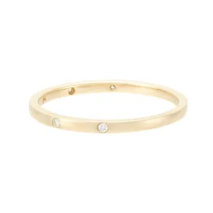 FJ0258 925 Sterling Silver Dotted Diamonds Ring
