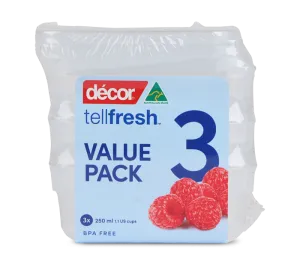 Food Container, Oblong, 250ml, Set