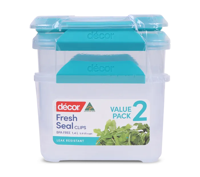 Food Containers, Square, 1.4L, Set